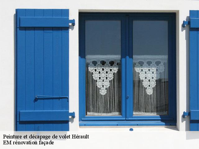 Peinture et décapage de volet 34 Hérault  EM rénovation façade