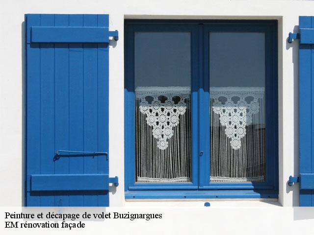 Peinture et décapage de volet  buzignargues-34160 EM rénovation façade