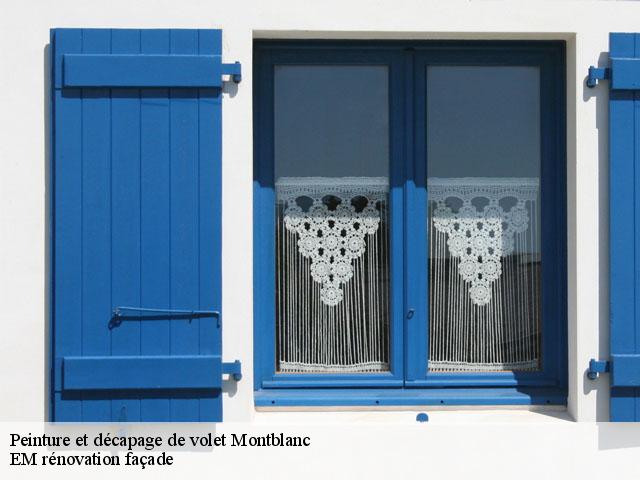 Peinture et décapage de volet  montblanc-34290 EM rénovation façade